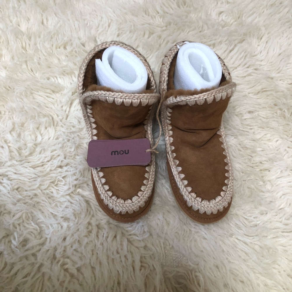 NIB Mou Glacier Boots 39 cognac